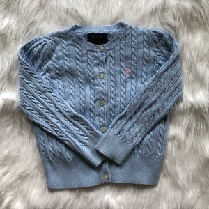 Ralph Lauren blue cardigan sweater